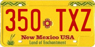 NM license plate 350TXZ
