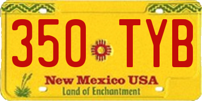 NM license plate 350TYB