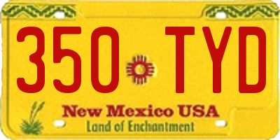 NM license plate 350TYD