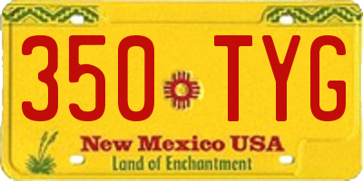 NM license plate 350TYG