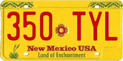 NM license plate 350TYL