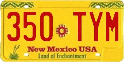 NM license plate 350TYM