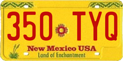 NM license plate 350TYQ