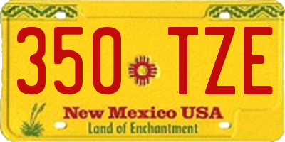 NM license plate 350TZE
