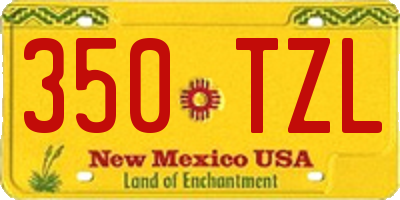 NM license plate 350TZL