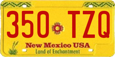 NM license plate 350TZQ