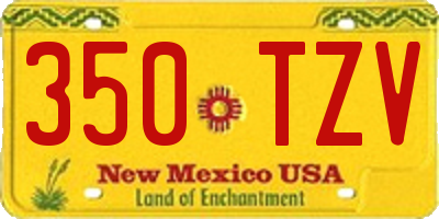 NM license plate 350TZV