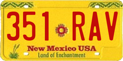 NM license plate 351RAV