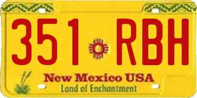 NM license plate 351RBH