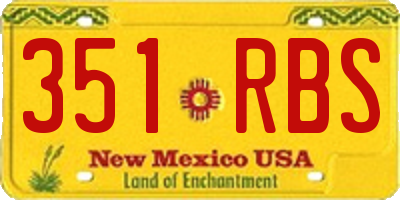 NM license plate 351RBS