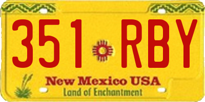 NM license plate 351RBY