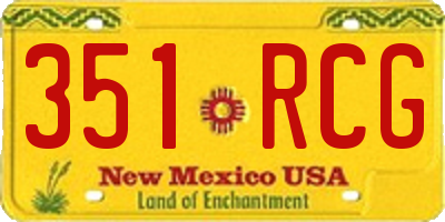 NM license plate 351RCG