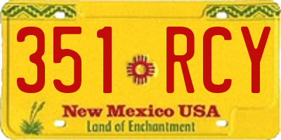 NM license plate 351RCY