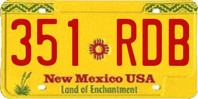 NM license plate 351RDB