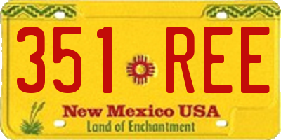 NM license plate 351REE
