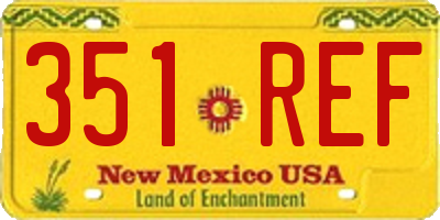 NM license plate 351REF