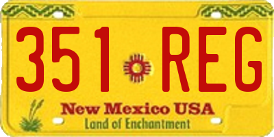 NM license plate 351REG