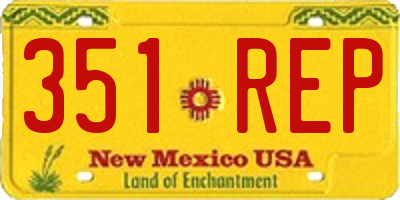 NM license plate 351REP