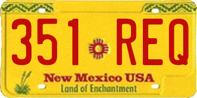 NM license plate 351REQ