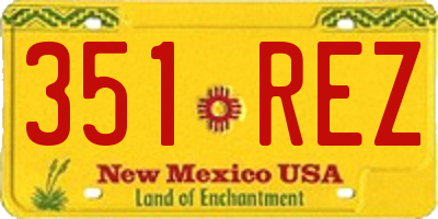 NM license plate 351REZ