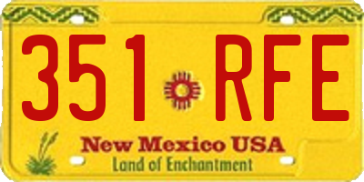 NM license plate 351RFE