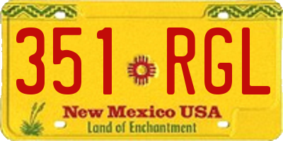 NM license plate 351RGL