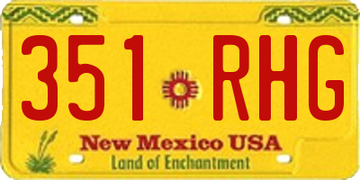 NM license plate 351RHG