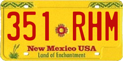 NM license plate 351RHM