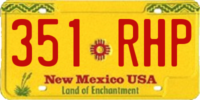NM license plate 351RHP