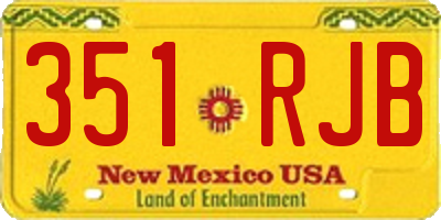 NM license plate 351RJB