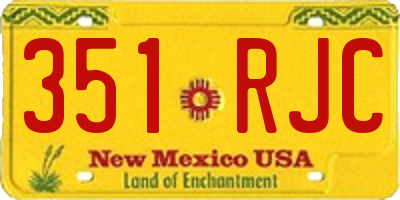 NM license plate 351RJC