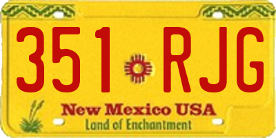 NM license plate 351RJG