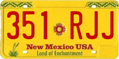 NM license plate 351RJJ