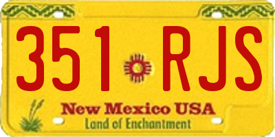 NM license plate 351RJS