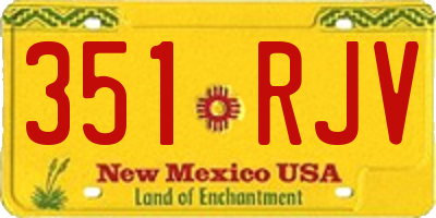NM license plate 351RJV