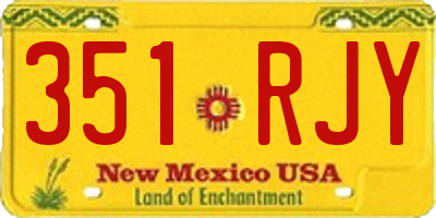 NM license plate 351RJY