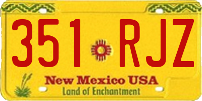 NM license plate 351RJZ