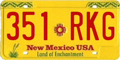 NM license plate 351RKG