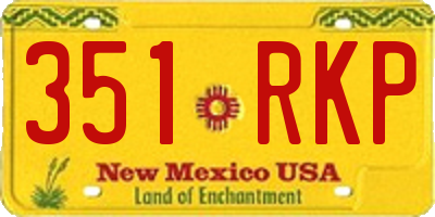 NM license plate 351RKP