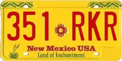NM license plate 351RKR