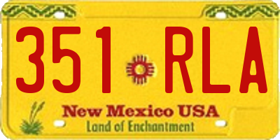 NM license plate 351RLA