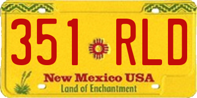 NM license plate 351RLD