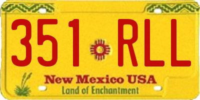 NM license plate 351RLL