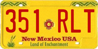NM license plate 351RLT