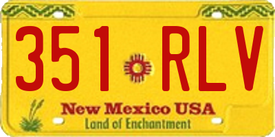 NM license plate 351RLV