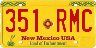 NM license plate 351RMC