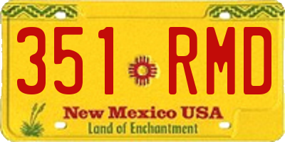 NM license plate 351RMD