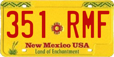 NM license plate 351RMF