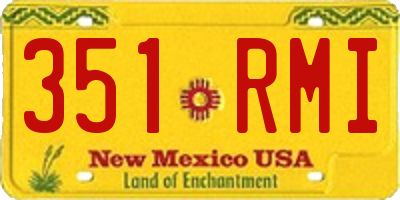 NM license plate 351RMI