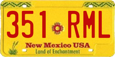 NM license plate 351RML
